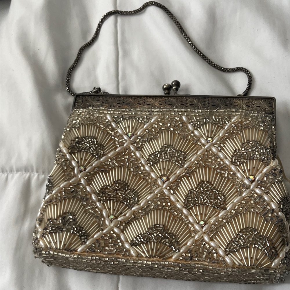 Vintage Elegant Beaded Evening Bag